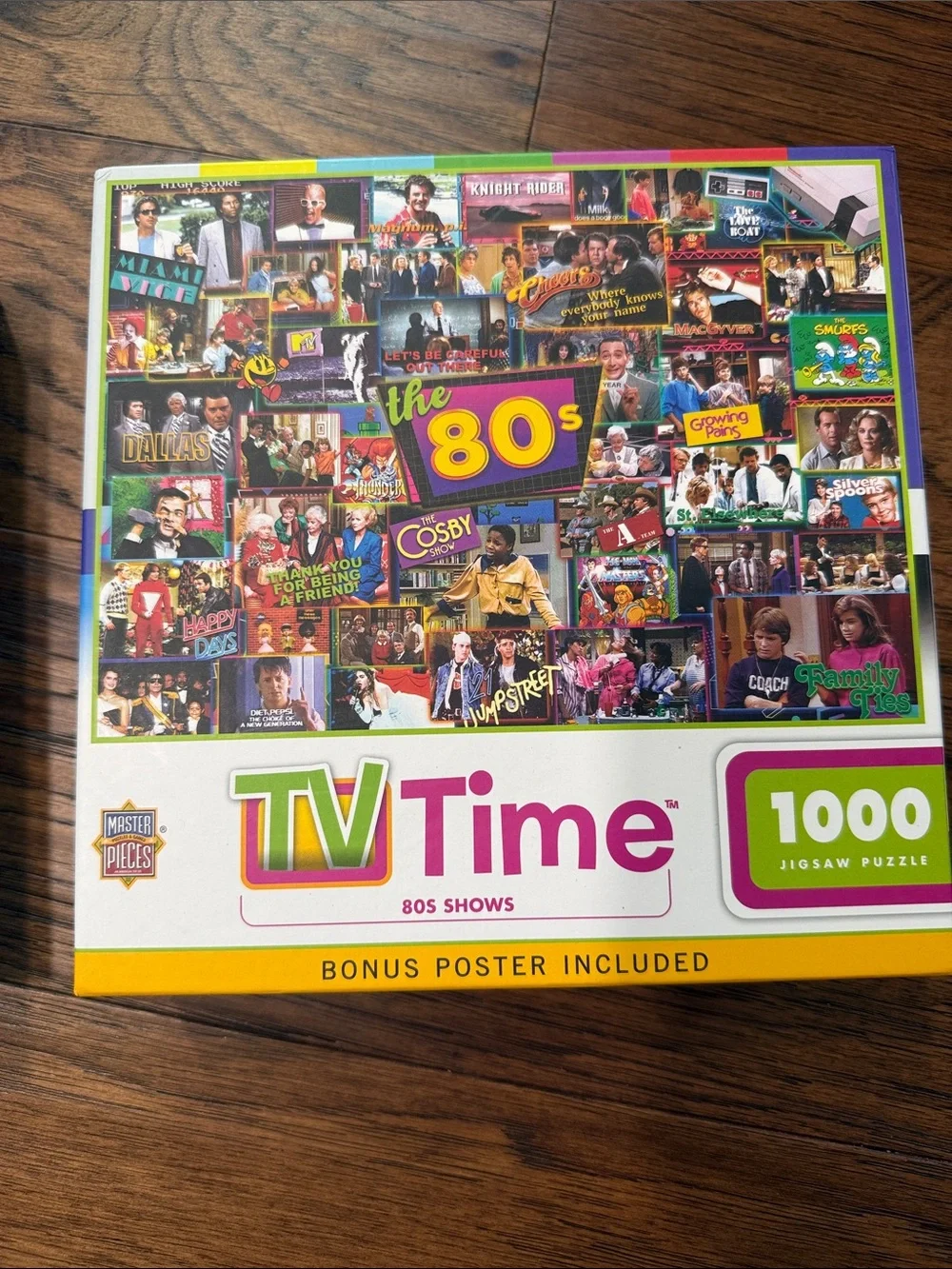 2 puzzles- TV Time 1980s 1000-Piece Jigsaw Puzzle. “Pizza & Pocket Change”